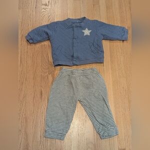 Blue and Gray Kids Pajama Set